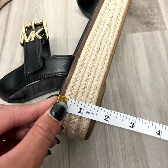 MICHAEL Michael Kors Sandals Women’s 10 Richie Black Espadrille Platform - Picture 8 of 9